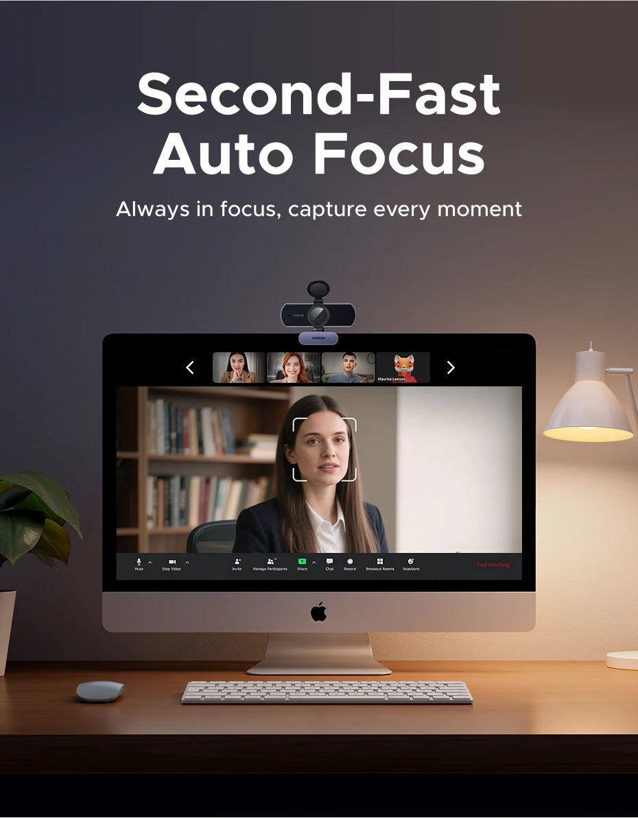 【RU】UGREEN USB 4K 2K 1080P HD Mini para micrófonos web duales para videollamadas de Youtube web cam