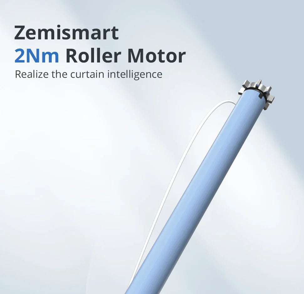 Zemismart Matter Over WiFi 2N Motor de cortina inteligente para tubo de 37 38mm Motor de cortina enrollable Google Home Alexa Homekit App Control