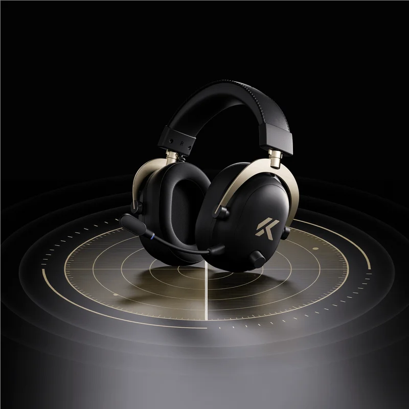 Auriculares Inalámbricos para Juegos MCHOSE V9 Turbo + con Sonido Envolvente 7.1 de 60 mm, Auriculares Profesionales para Esports con Base de Carga RGB