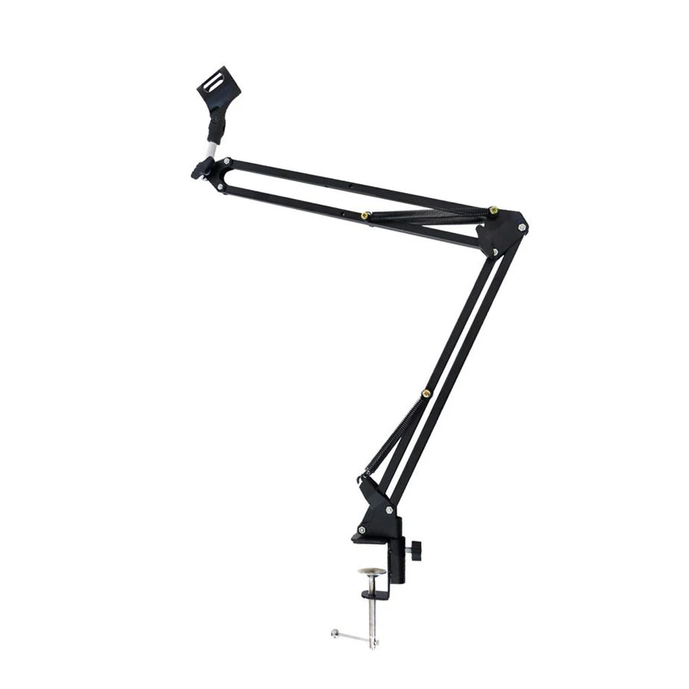 Soporte de micrófono extensible de Metal plegable, brazo de suspensión ajustable, brazo de tijera, soporte voladizo para micrófono con aleación