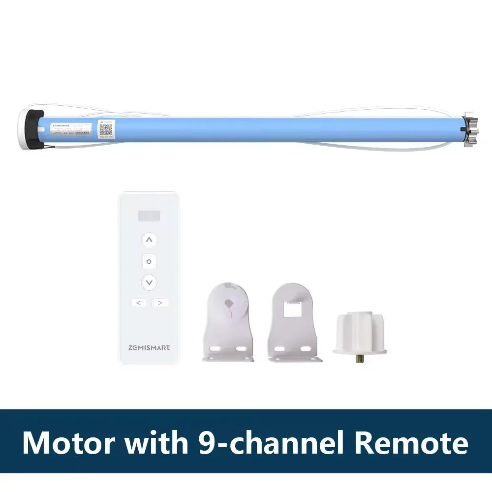 Zemismart Matter Over WiFi 2N Motor de cortina inteligente para tubo de 37 38mm Motor de cortina enrollable Google Home Alexa Homekit App Control