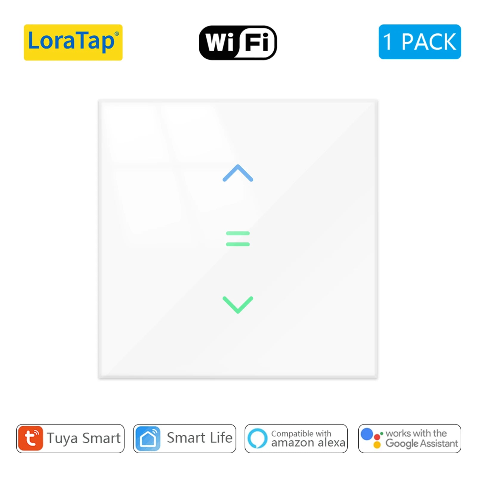 LoraTap-cortinas con WiFi, persiana enrollable, retroiluminación, aplicación remota Tuya Smart Life, Control por Google Home, voz Alexa