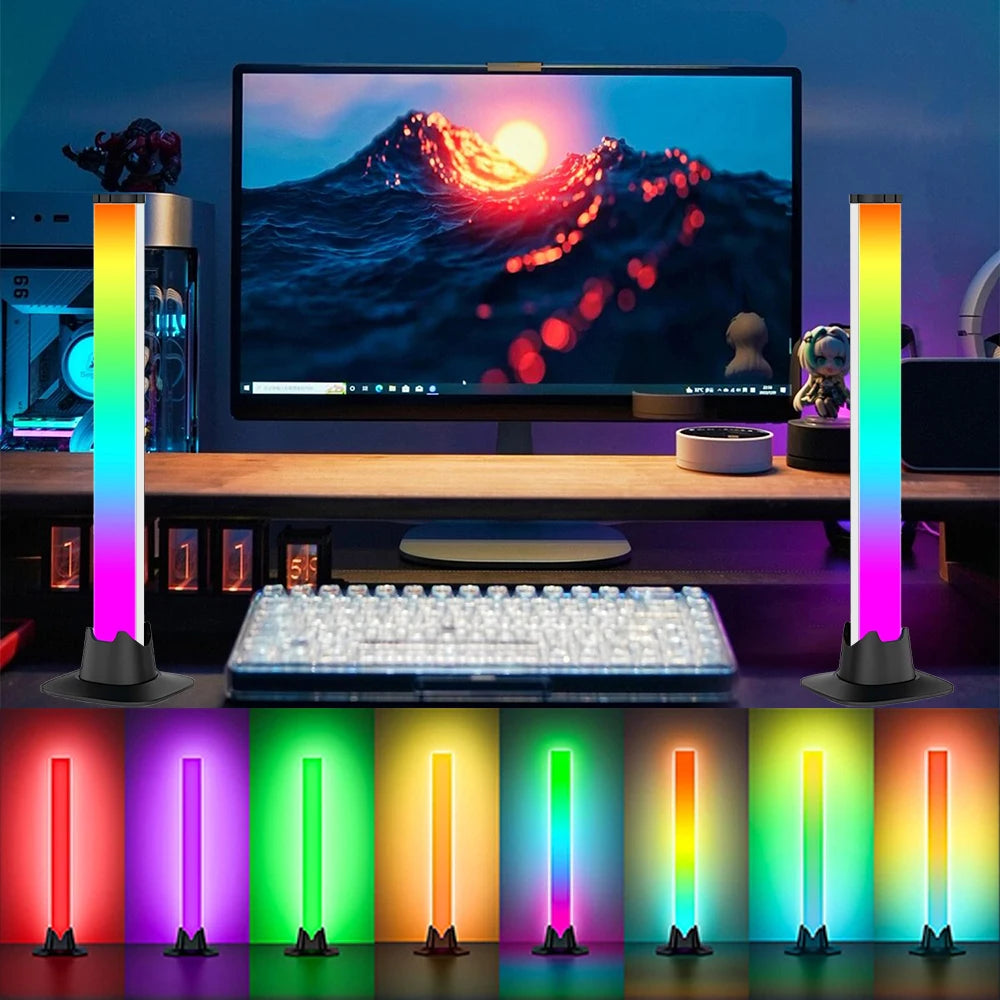 Barra de luz musical RGBIC, luces de ritmo, tira de luz de escritorio, Control por aplicación, lámpara de ambiente USB para videojuegos, dormitorio, retroiluminación de TV
