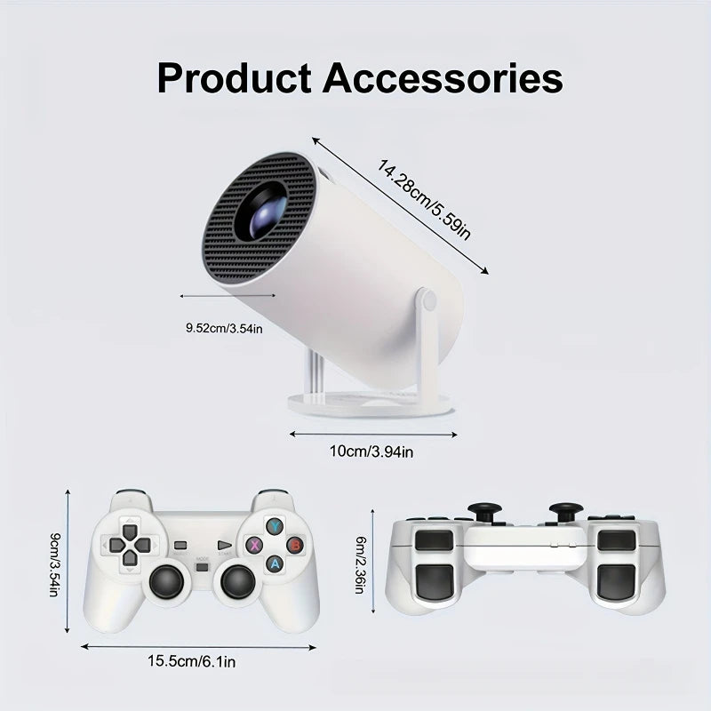 Proyector de juegos portátil original, consola de videojuegos retro inalámbrica, proyector 4k para cine en casa con Android 13, con Bluetooth y wifi.