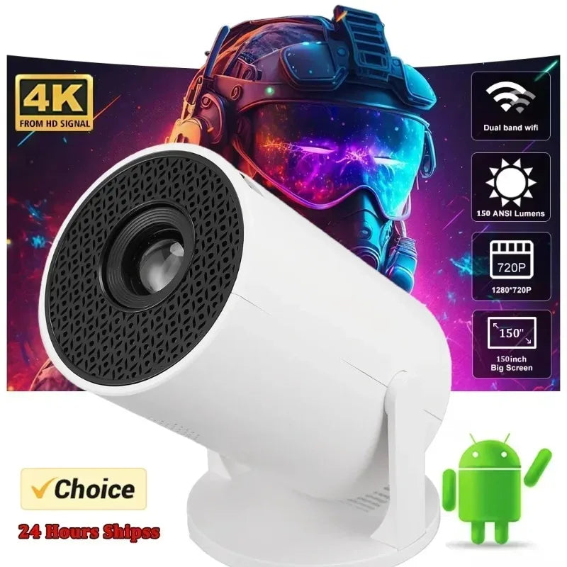 Proyector LED Portátil para Exteriores HY300 2026, 4K, Wifi, 1080P, 1280x720P HD, Cine en Casa, Proyección de Videos, Películas y Videojuegos