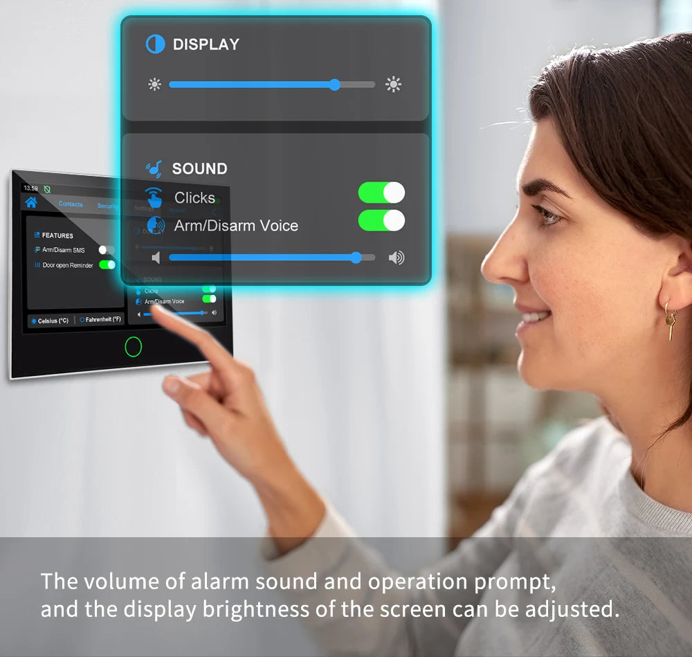 Alarma Doméstica KERUI 4G/WiFi GSM con Panel Táctil IPS de 7 Pulgadas, Compatible con el Sistema de Alarma Inalámbrica Tuya