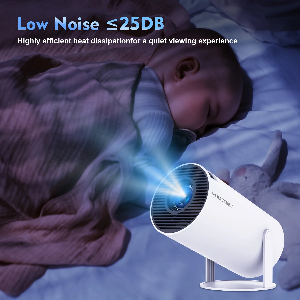 Proyector Magcubic HY300 Pro 8K Android 14 Dual Wifi6 290ANSI Allwinner H726 BT5.4 1080P 1280*720P Proyector de cine en casa para exteriores
