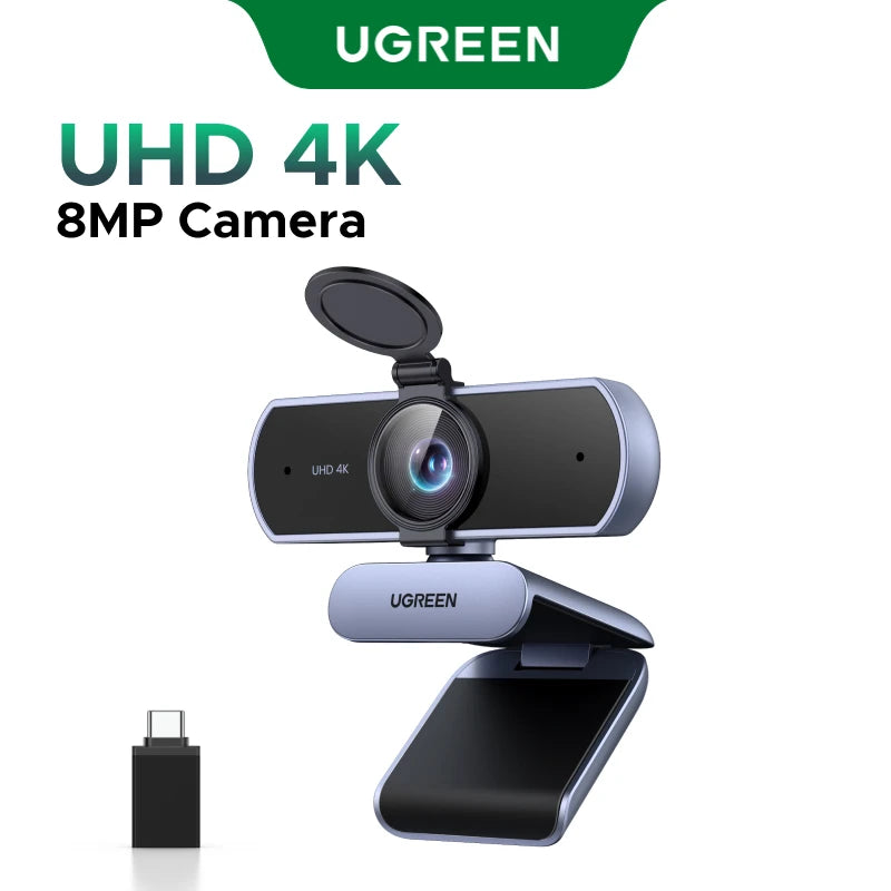 【RU】UGREEN USB 4K 2K 1080P HD Mini para micrófonos web duales para videollamadas de Youtube web cam