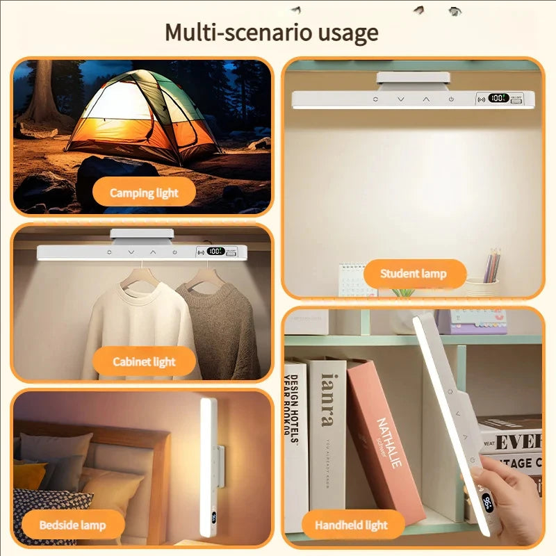 Lámpara de mesa táctil, lámpara de escritorio magnética, batería recargable integrada para gabinete de lectura, espejo, mesita de noche, luces nocturnas recargables