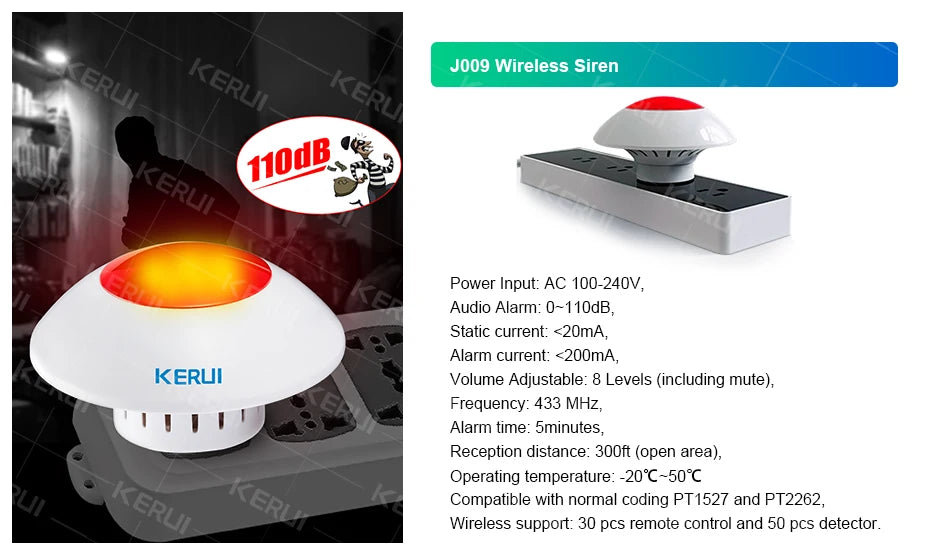 KERUI-Kit de alarma para el hogar, inalámbrico, WiFi, GSM, antirrobo, con pantalla táctil, aplicación Tuya Smart Life, sistema de alarma para protección de seguridad