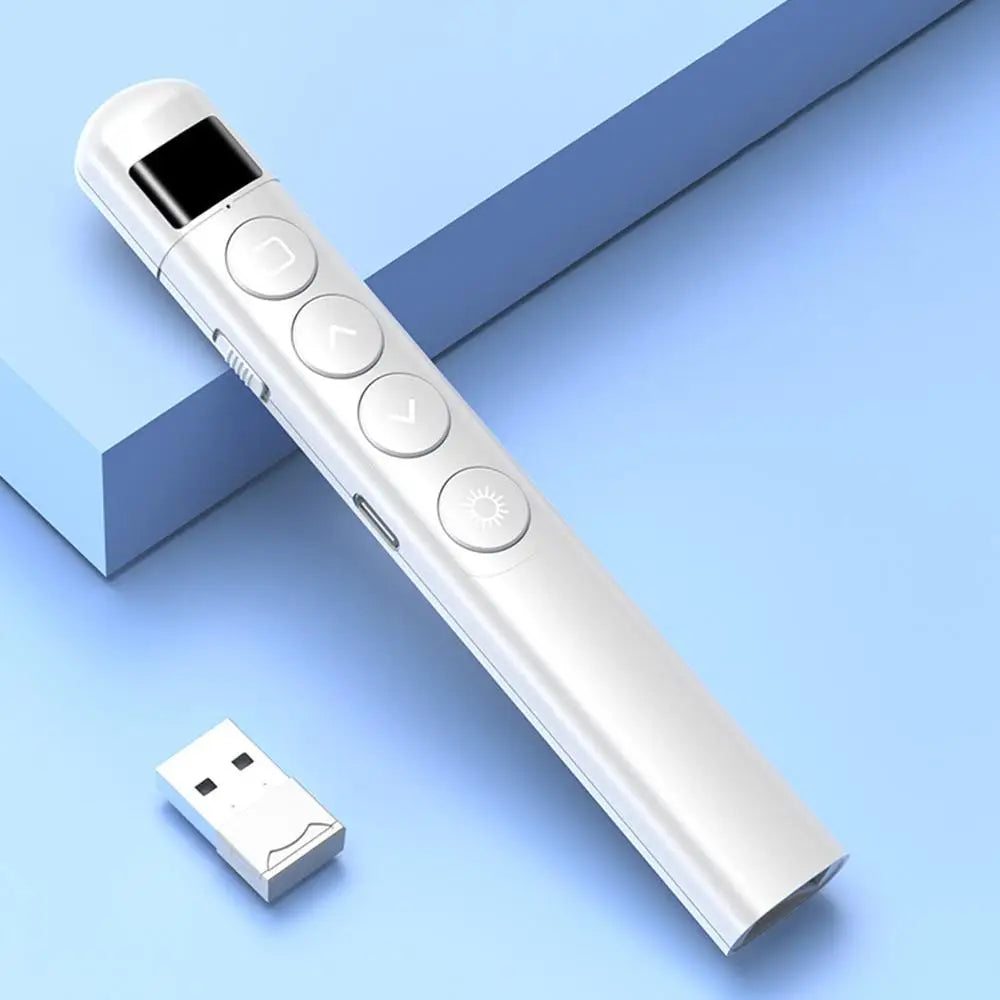 Presentador inalámbrico PPT Page Turner, puntero láser USB, bolígrafo presentador de Control remoto infrarrojo para proyector Powerpoint Slide