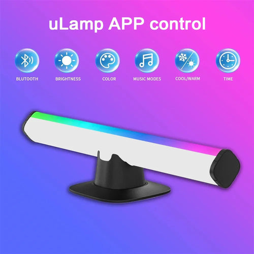 Barra de luz musical RGBIC, luces de ritmo, tira de luz de escritorio, Control por aplicación, lámpara de ambiente USB para videojuegos, dormitorio, retroiluminación de TV