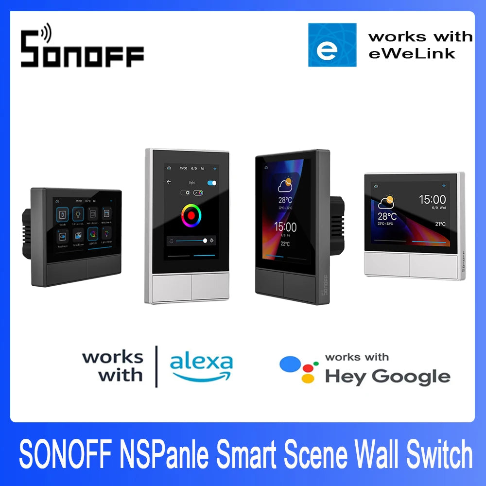 Sonoff NSPanel 86/120 UE/EE. UU. Interruptor de pared de escena inteligente WiFi pantalla inteligente Control todo en uno funciona para eWeLink Alexa Google Home