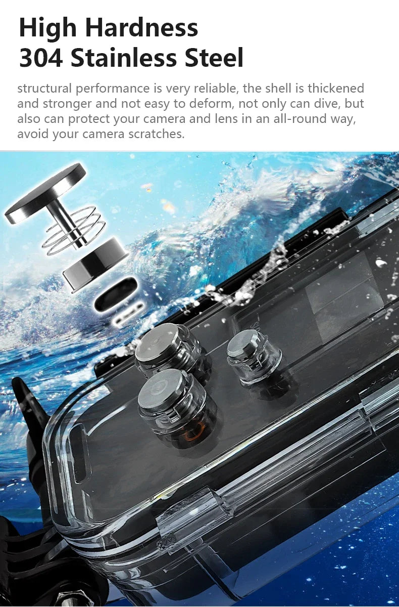 Para DJI Osmo Pocket 3 40m carcasa impermeable subacuática funda de buceo carcasa protectora accesorios fotográficos para cámara