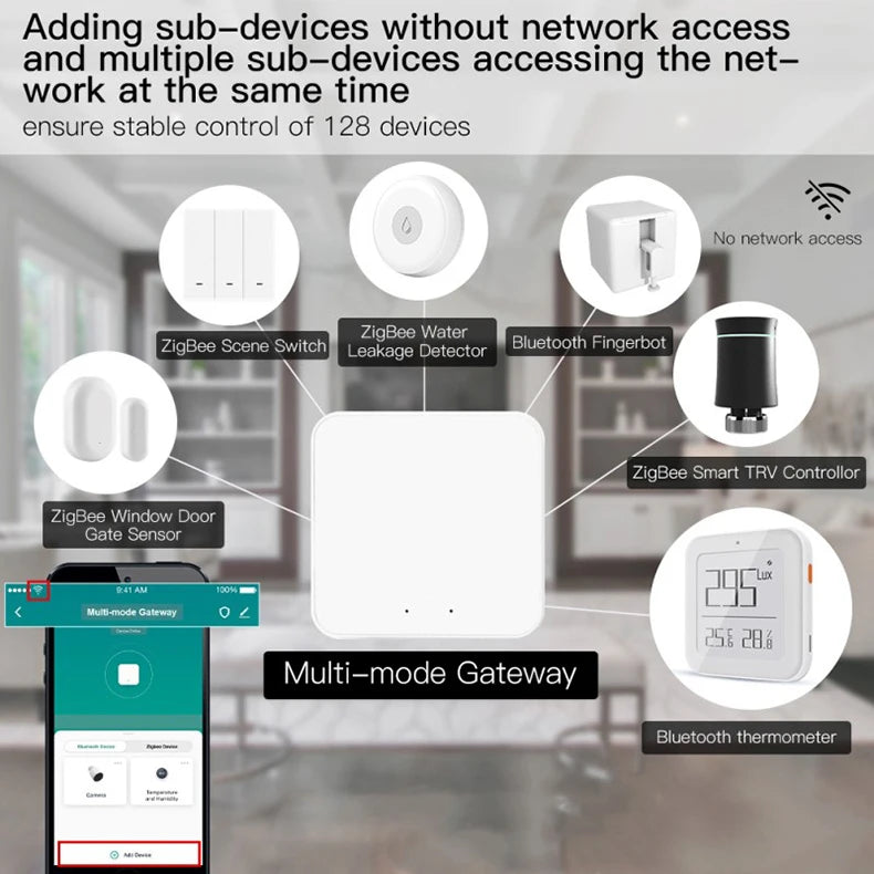 Puerta de enlace inteligente multimodo inalámbrica ZigBee Bluetooth Mesh Hub funciona con la aplicación Tuya Smart life Control por voz a través de Alexa Google Home