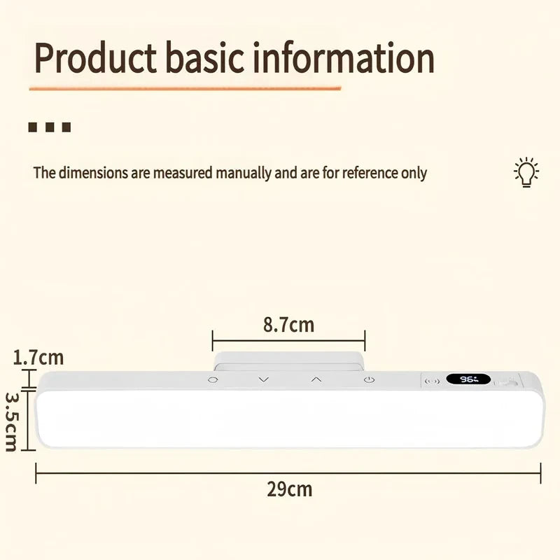 Lámpara de mesa táctil, lámpara de escritorio magnética, batería recargable integrada para gabinete de lectura, espejo, mesita de noche, luces nocturnas recargables
