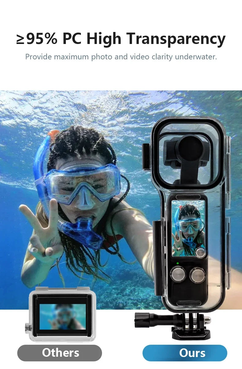Para DJI Osmo Pocket 3 40m carcasa impermeable subacuática funda de buceo carcasa protectora accesorios fotográficos para cámara