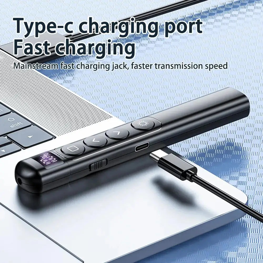 Presentador inalámbrico PPT Page Turner, puntero láser USB, bolígrafo presentador de Control remoto infrarrojo para proyector Powerpoint Slide
