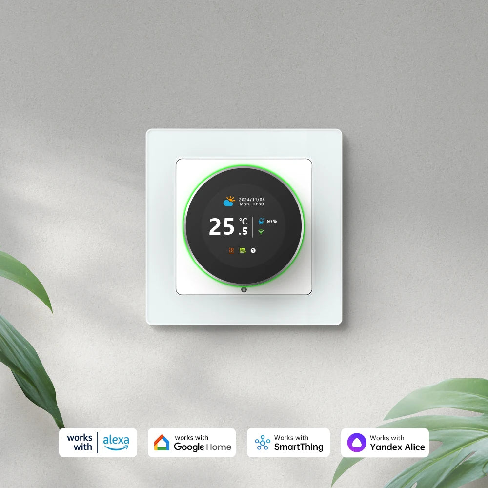 Termostato inteligente AVATTO con WiFi, controlador de temperatura para caldera de agua, gas y calefacción eléctrica, compatible con Tuya, Alexa y Google Home