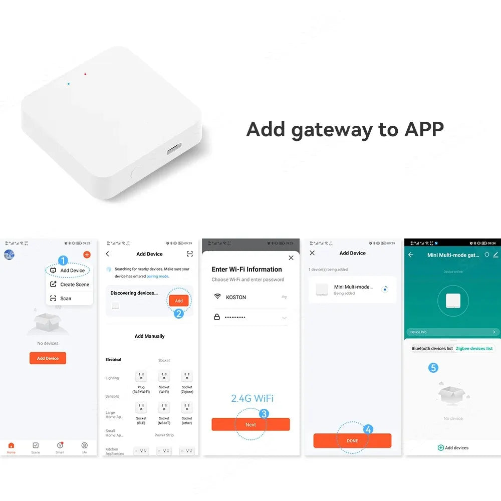Puerta de enlace inteligente multimodo inalámbrica ZigBee Bluetooth Mesh Hub funciona con la aplicación Tuya Smart life Control por voz a través de Alexa Google Home