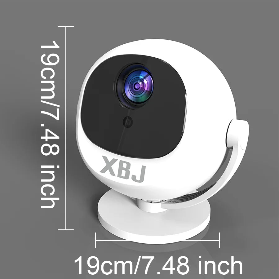 Proyector esférico de cine en casa 4K XBJ, Android WiFi 6 BT 5.0 Auto Keystone 360 °   Proyector de vídeo portátil de rotación para exteriores