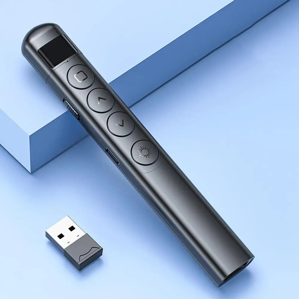 Presentador inalámbrico PPT Page Turner, puntero láser USB, bolígrafo presentador de Control remoto infrarrojo para proyector Powerpoint Slide