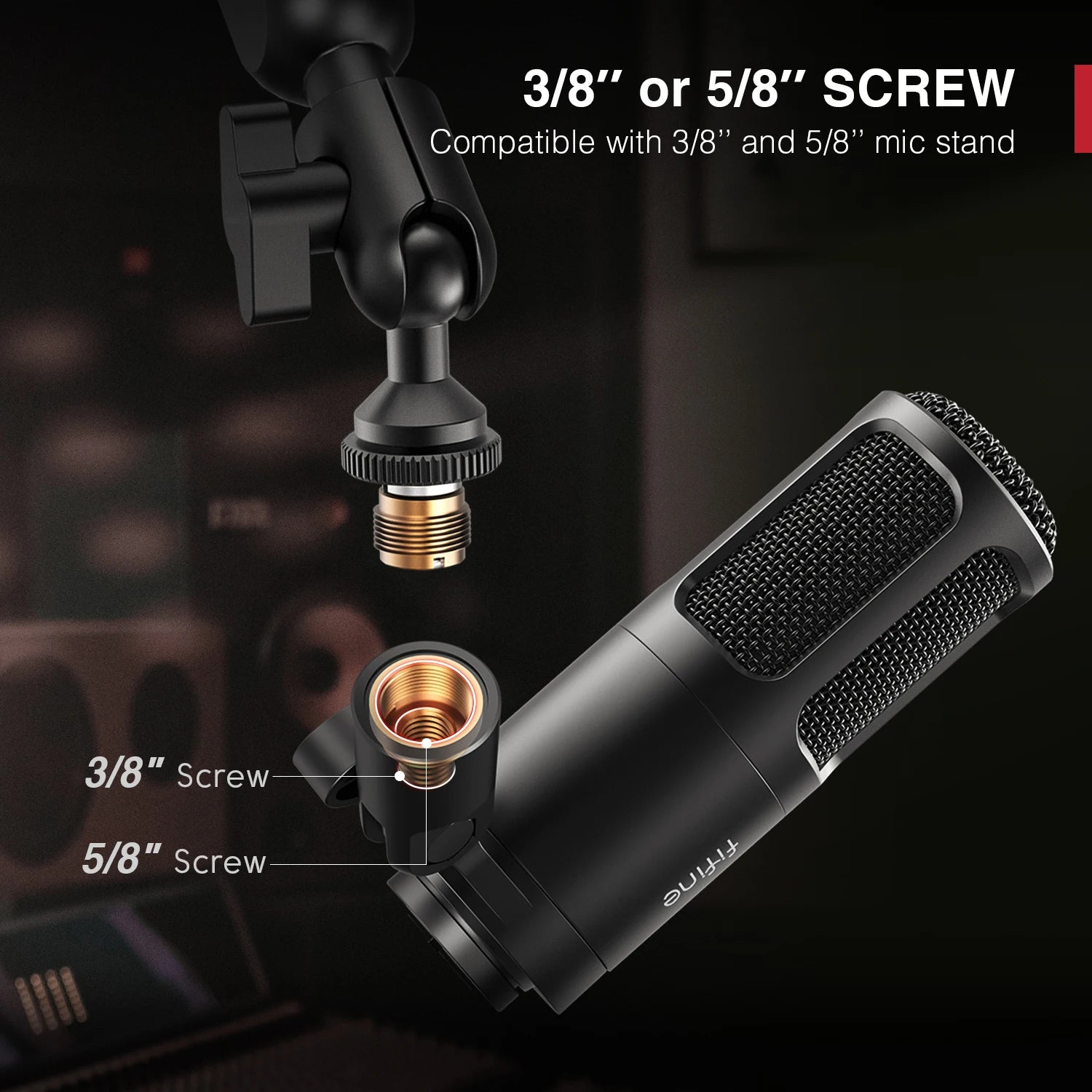 Micrófono dinámico FIFINE XLR, micrófono de Podcast Vocal con patrón cardioide, micrófono de Metal para transmisión/tubar/grabación de vídeo, K669D