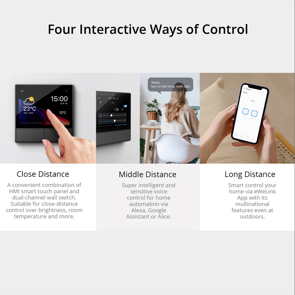 Sonoff NSPanel 86/120 UE/EE. UU. Interruptor de pared de escena inteligente WiFi pantalla inteligente Control todo en uno funciona para eWeLink Alexa Google Home
