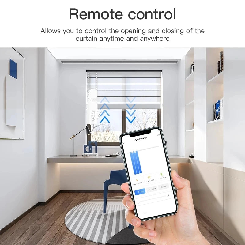 Persiana Motorizada Inteligente, Obturador Eléctrico Automático, Robot Controlador de Cortinas para Tuya Zigbee App, Google Home, Alice, Alexa Voice