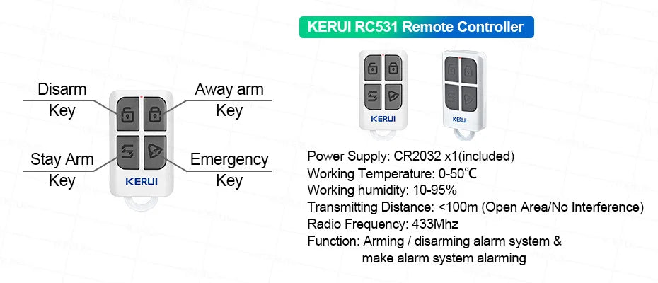 KERUI-Kit de alarma para el hogar, inalámbrico, WiFi, GSM, antirrobo, con pantalla táctil, aplicación Tuya Smart Life, sistema de alarma para protección de seguridad