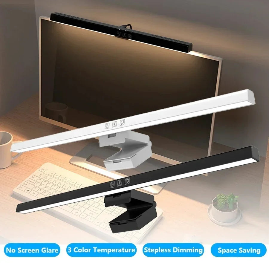 Lámpara de Escritorio USB HOMEFISH de 50cm con Barra de Luz para Monitor, Regulación Continua, Luz de Lectura Colgante para Mesa de Estudio