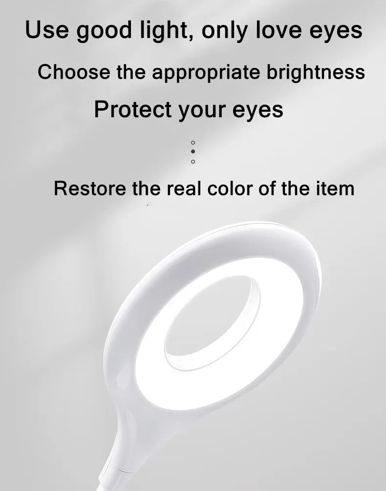 Lámpara portátil con enchufe directo USB, luz LED de noche para dormitorio, mesita de noche, protección ocular, estudio, lectura