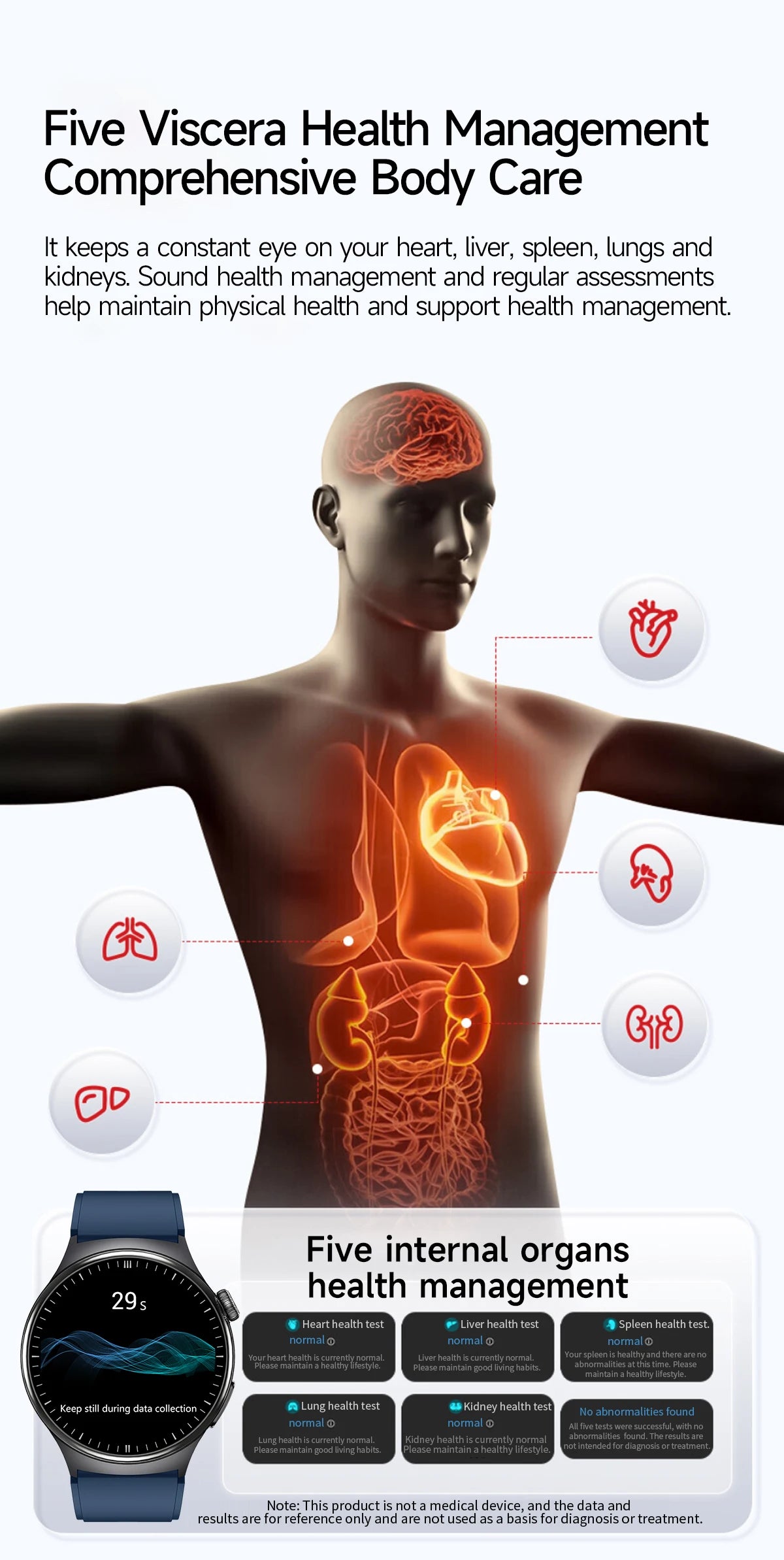 Reloj Inteligente 2026 con Diagnóstico Preciso de ECG, Medición de Grasa Corporal, Oxígeno en Sangre, Presión Arterial, Pantalla HD AMOLED, Llamadas, para Hombres y Mujeres