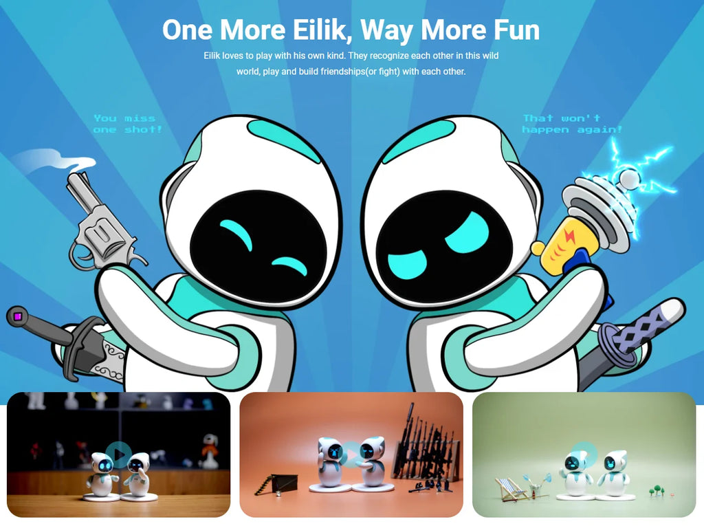 Robot inteligente Eilik Original, automatización electrónica, Robot Ai, interacción emocional, modo Vocal múltiple, bonito regalo azul y rosa
