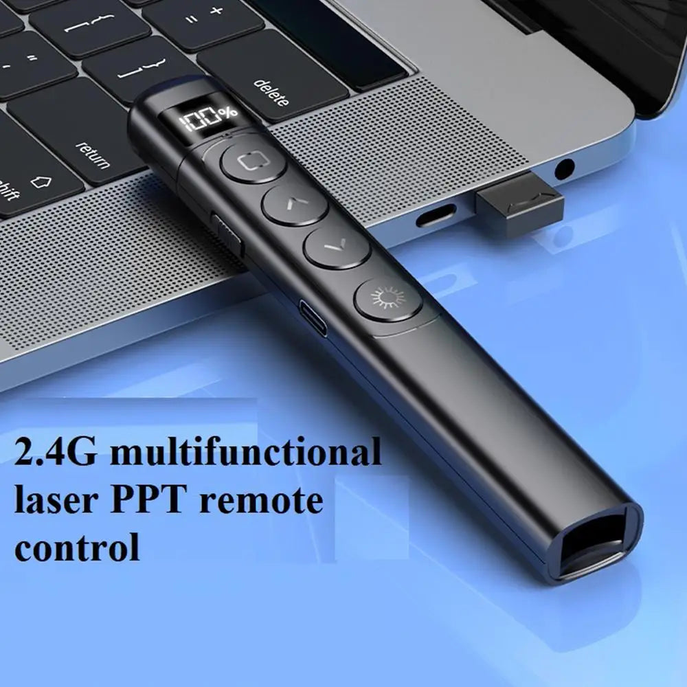 Presentador inalámbrico PPT Page Turner, puntero láser USB, bolígrafo presentador de Control remoto infrarrojo para proyector Powerpoint Slide