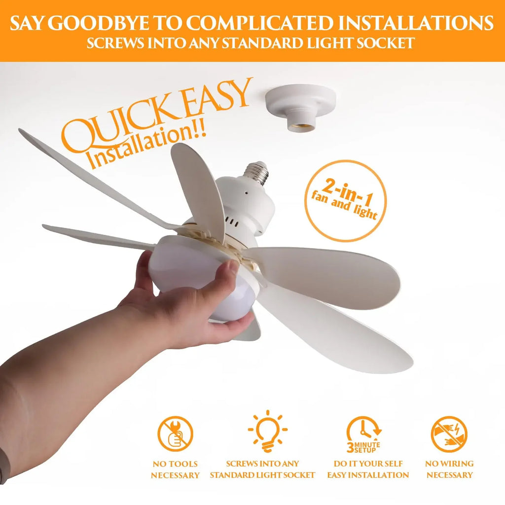 Ventilador de techo LED 40W E27 con control remoto para atenuación, adecuado para sala de estar, estudio, uso doméstico, 85-265V