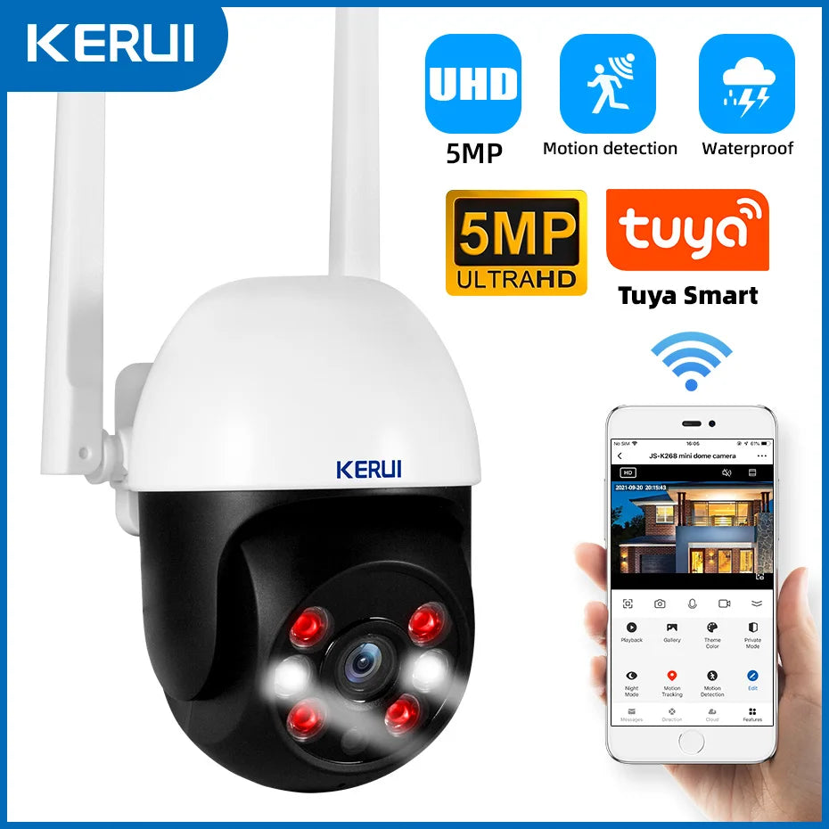 Alarma Doméstica KERUI 4G/WiFi GSM con Panel Táctil IPS de 7 Pulgadas, Compatible con el Sistema de Alarma Inalámbrica Tuya