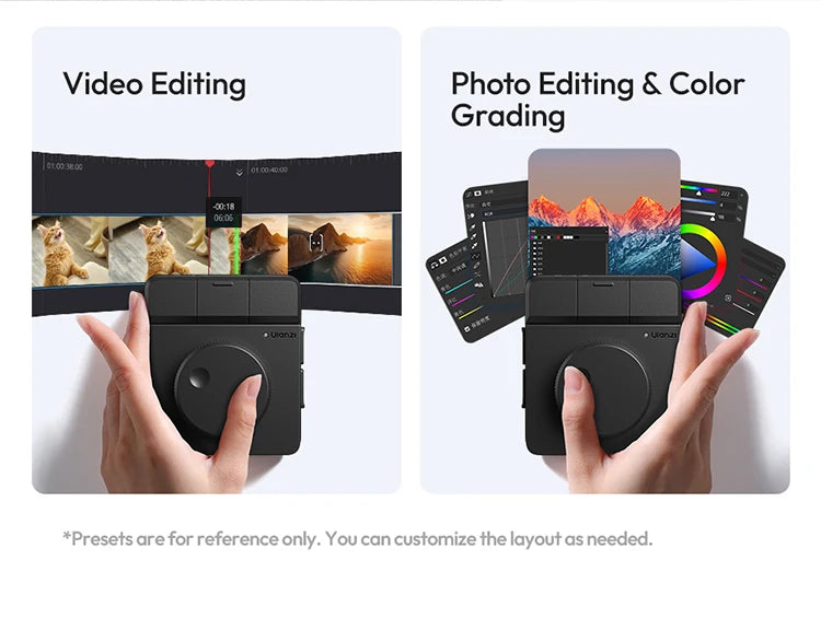 Controlador Creativo Ulanzi D100H, Asistente de Edición de Video para Youtube, Tiktok, PR, PS, Compatible con Bluetooth, Consola de Producción