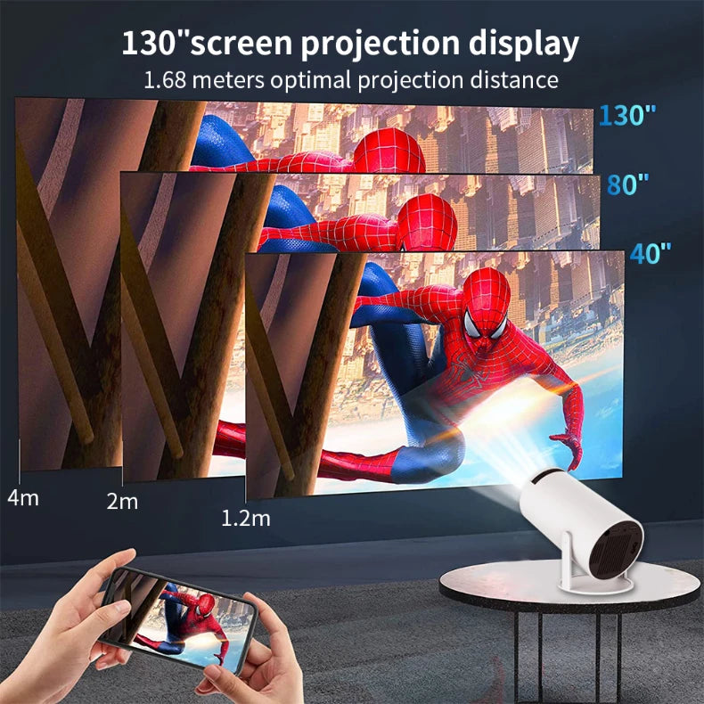 Proyector de juegos portátil original, consola de videojuegos retro inalámbrica, proyector 4k para cine en casa con Android 13, con Bluetooth y wifi.