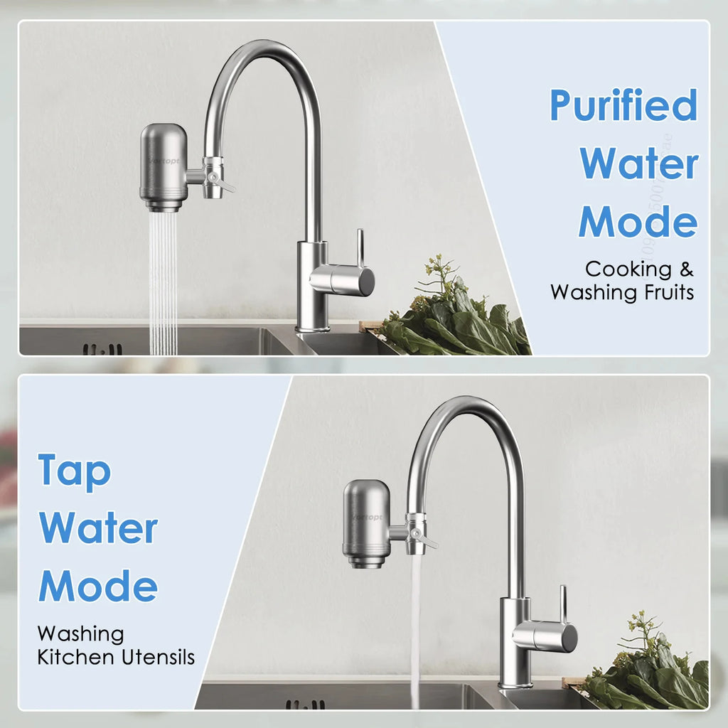 Sistema purificador de filtro de agua del grifo de acero inoxidable HOMFISH, certificado NSF reduce el plomo, el cloro y el mal sabor de la cocina