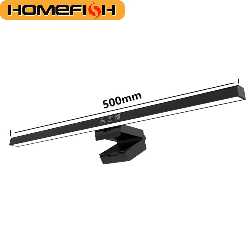 Lámpara de Escritorio USB HOMEFISH de 50cm con Barra de Luz para Monitor, Regulación Continua, Luz de Lectura Colgante para Mesa de Estudio