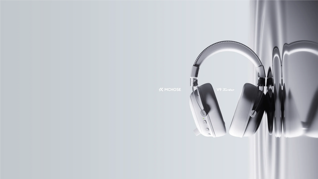 Auriculares Inalámbricos para Juegos MCHOSE V9 Turbo + con Sonido Envolvente 7.1 de 60 mm, Auriculares Profesionales para Esports con Base de Carga RGB