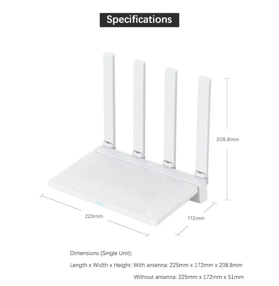 Xiaomi-enrutador AX3000T Original, 2,4 GHz, 5GHz, 1,3 GHz, CPU 2x2, 160MHz, WAN LAN, LED, conexión NFC para juegos de oficina en casa