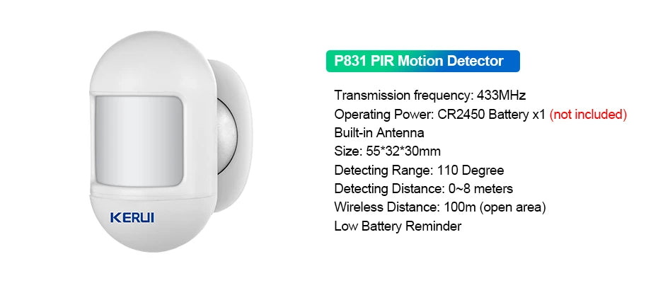 KERUI-Kit de alarma para el hogar, inalámbrico, WiFi, GSM, antirrobo, con pantalla táctil, aplicación Tuya Smart Life, sistema de alarma para protección de seguridad