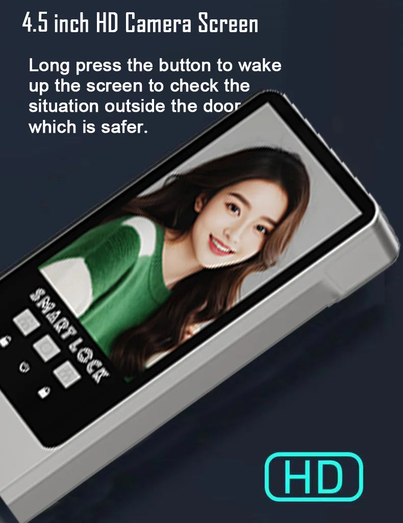 Tuya APP Smart Life APP Control intercomunicador de voz cerradura inteligente reconocimiento facial 3D contraseña de huella digital cerradura de puerta inteligente con cámara