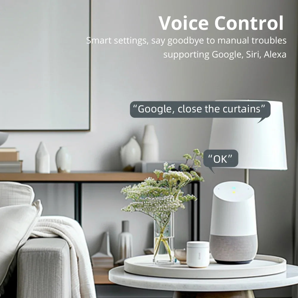 Zemismart Matter Over WiFi 2N Motor de cortina inteligente para tubo de 37 38mm Motor de cortina enrollable Google Home Alexa Homekit App Control