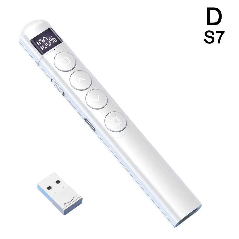 Presentador inalámbrico PPT Page Turner, puntero láser USB, bolígrafo presentador de Control remoto infrarrojo para proyector Powerpoint Slide