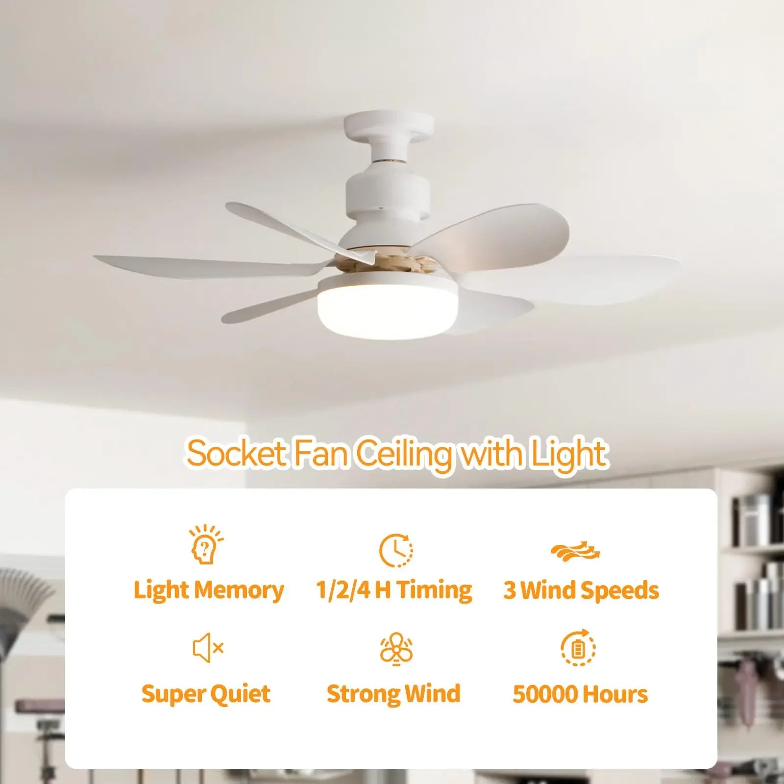 Ventilador de techo LED 40W E27 con control remoto para atenuación, adecuado para sala de estar, estudio, uso doméstico, 85-265V