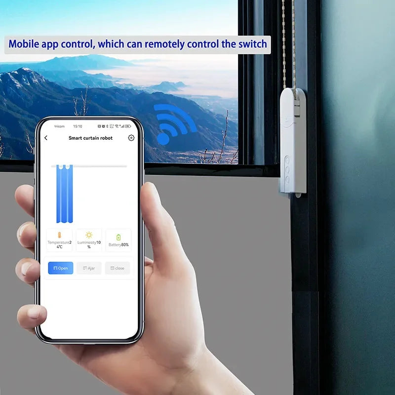 Persiana Motorizada Inteligente, Obturador Eléctrico Automático, Robot Controlador de Cortinas para Tuya Zigbee App, Google Home, Alice, Alexa Voice