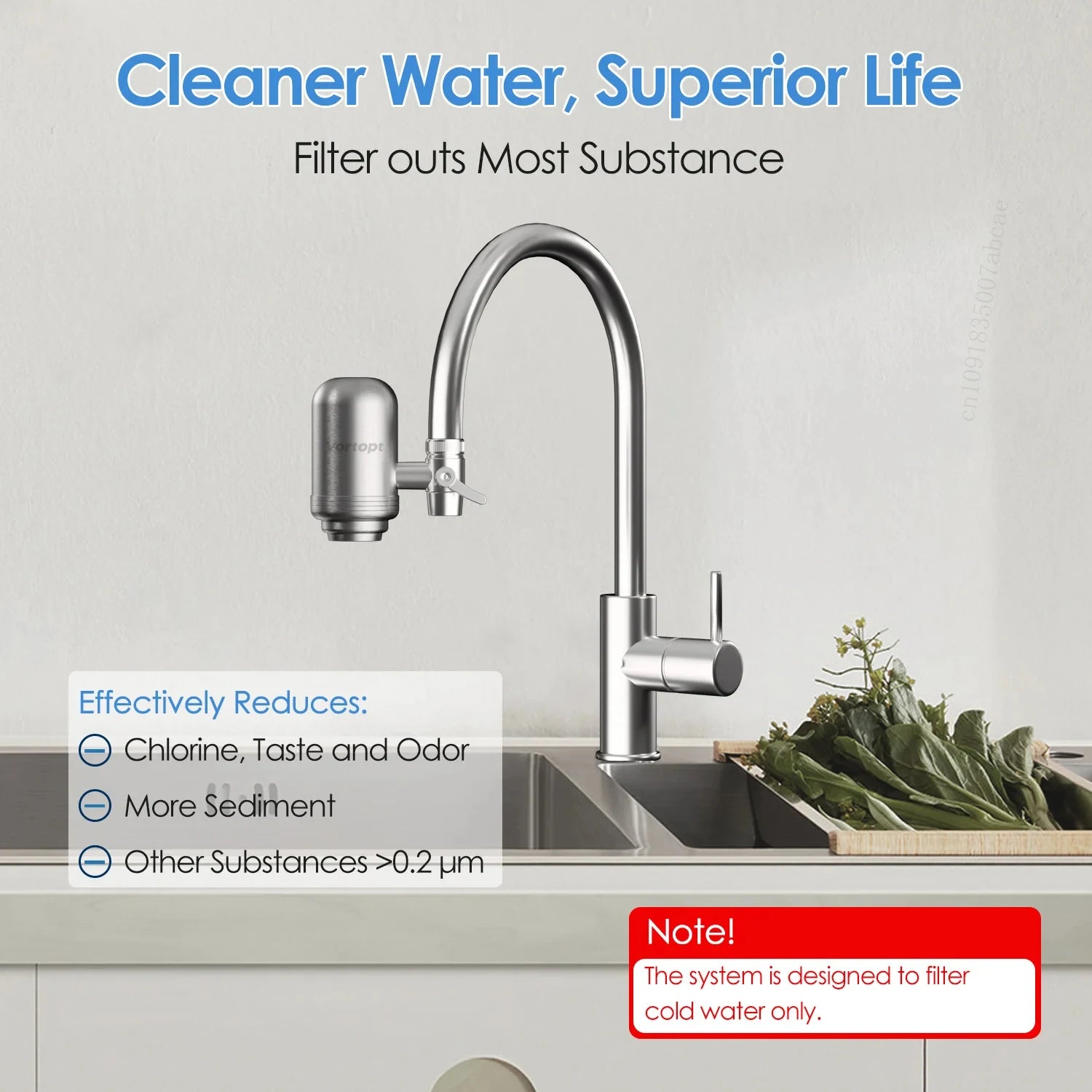 Sistema purificador de filtro de agua del grifo de acero inoxidable HOMFISH, certificado NSF reduce el plomo, el cloro y el mal sabor de la cocina